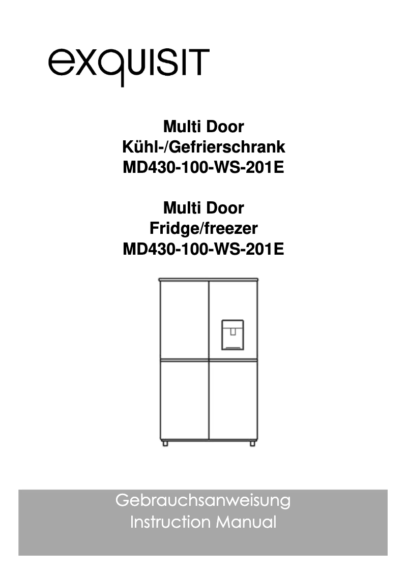 Page 1 de la notice Manuel utilisateur Exquisit MD430-100-WS-200E