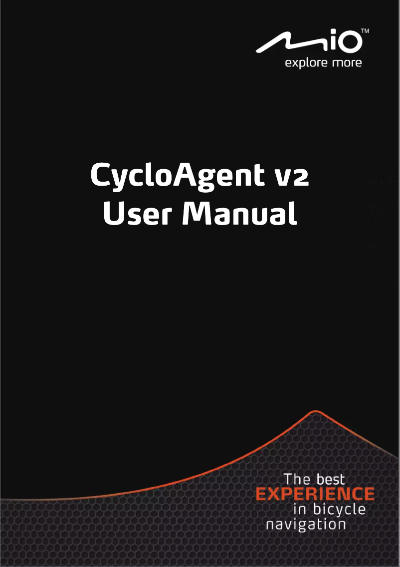 Page n°1 - Manuel utilisateur Mio CycloAgent V2