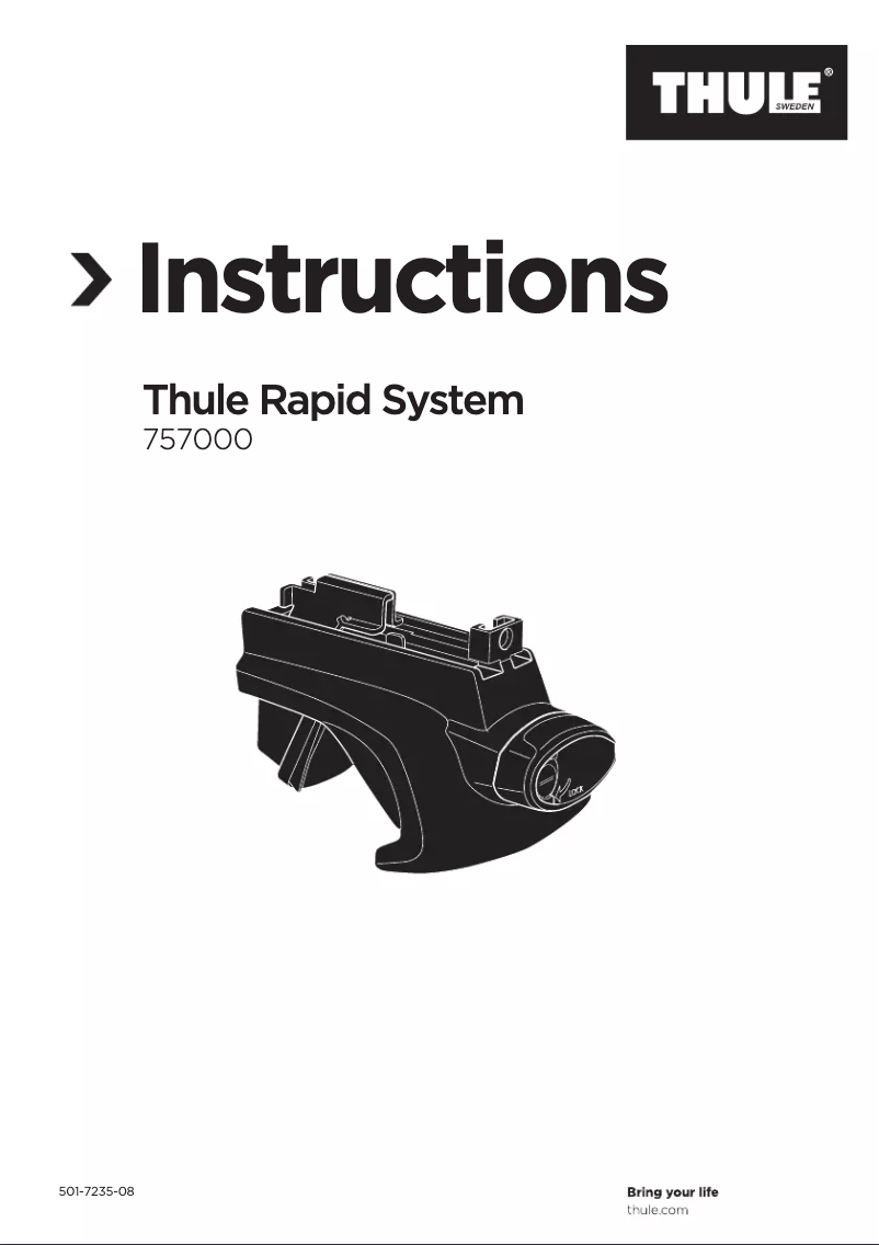 Page n°1 - Manuel utilisateur Thule Rapid Railing 757
