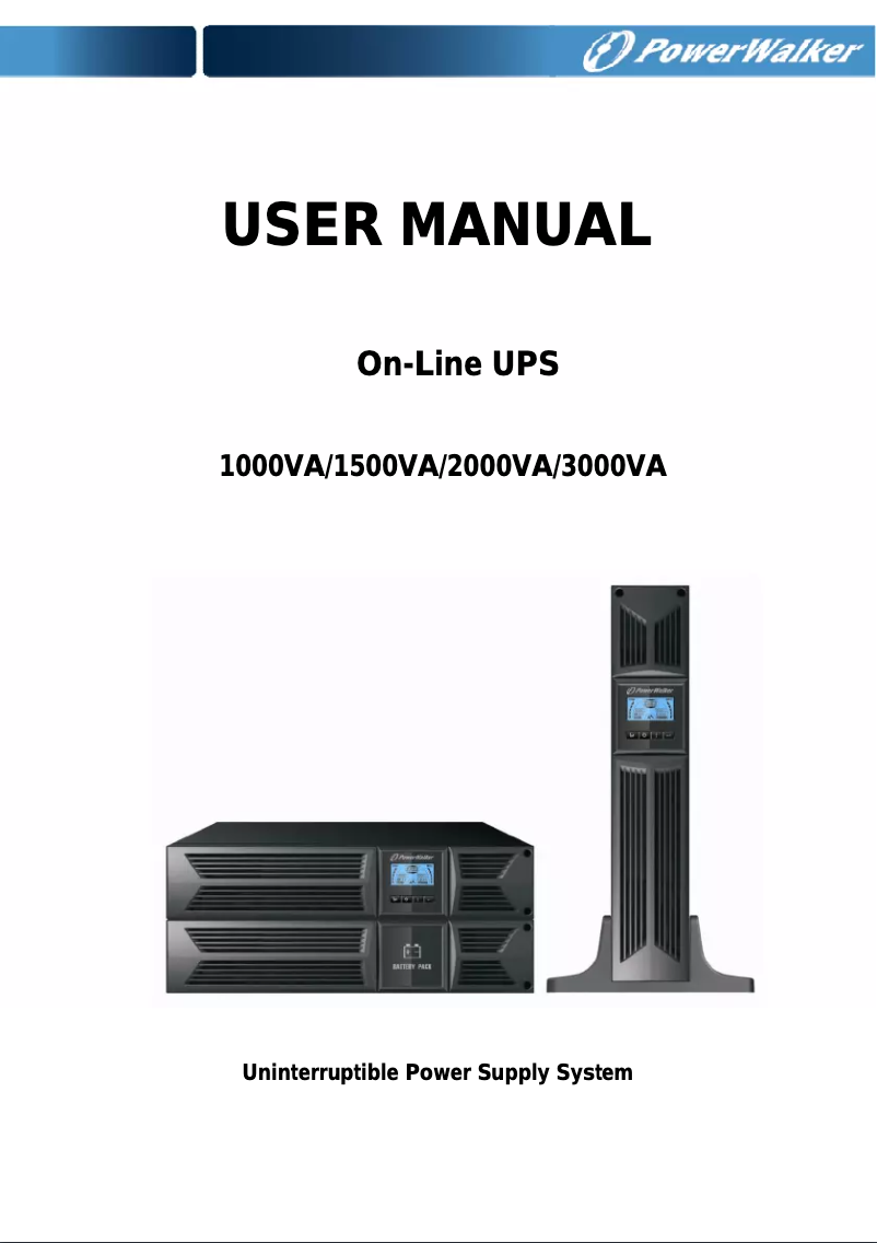Page n°1 - Manuel utilisateur BlueWalker PowerWalker VFI 1000RT LCD