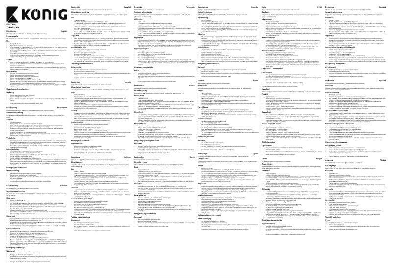 Page n°1 - Manuel utilisateur Konig KN-TS10