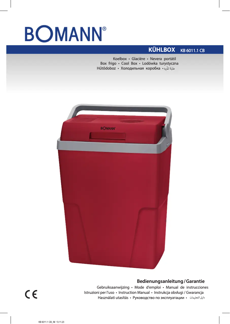 Page 1 de la notice Manuel utilisateur Bomann KB 6011 CB