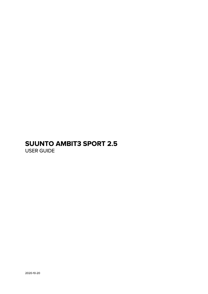 Image de la première page du manuel de l'appareil Ambit3 Sport