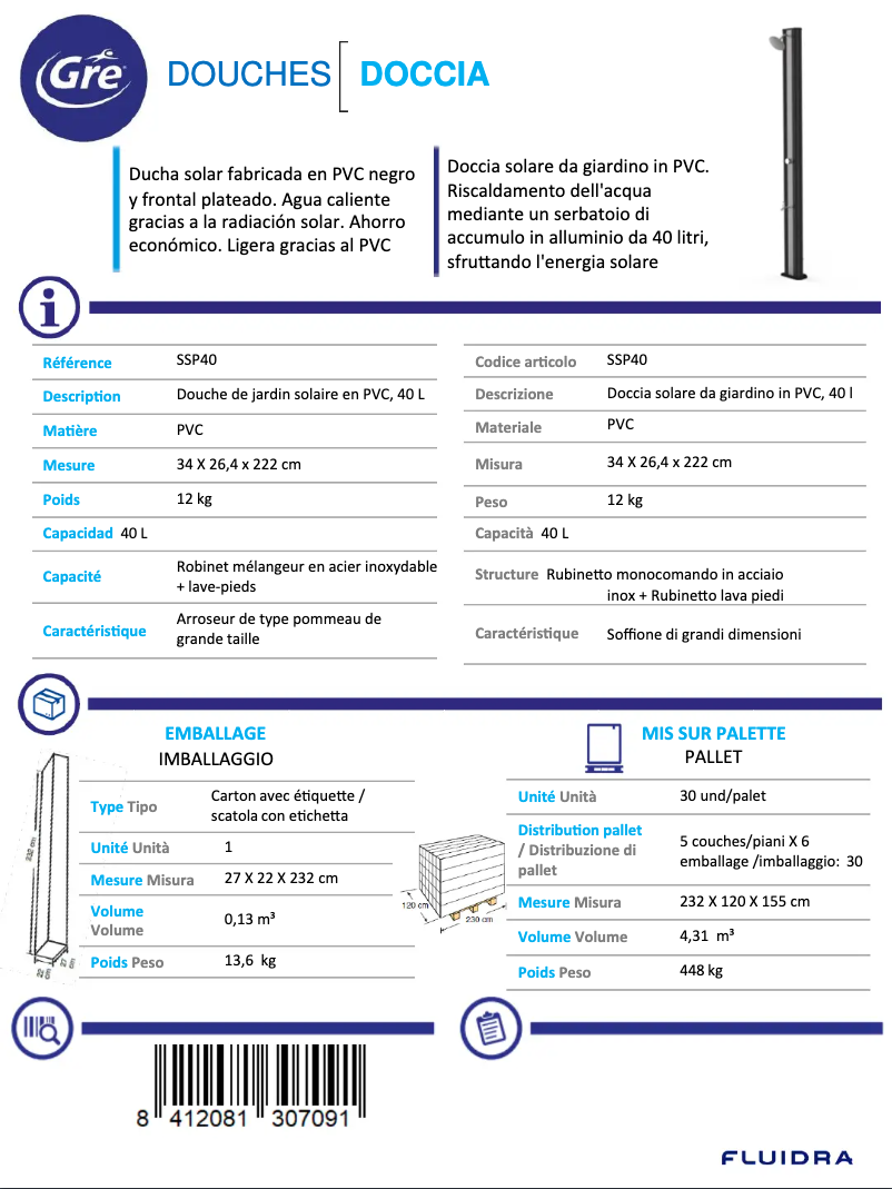 Image de la première page du manuel de l'appareil SSP40