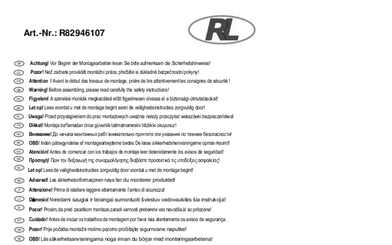 Page 1 de la notice Manuel utilisateur QAZQA Nimes