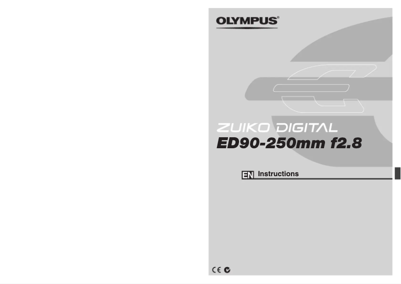 Image de la première page du manuel de l'appareil ED 90-250mm F2.8