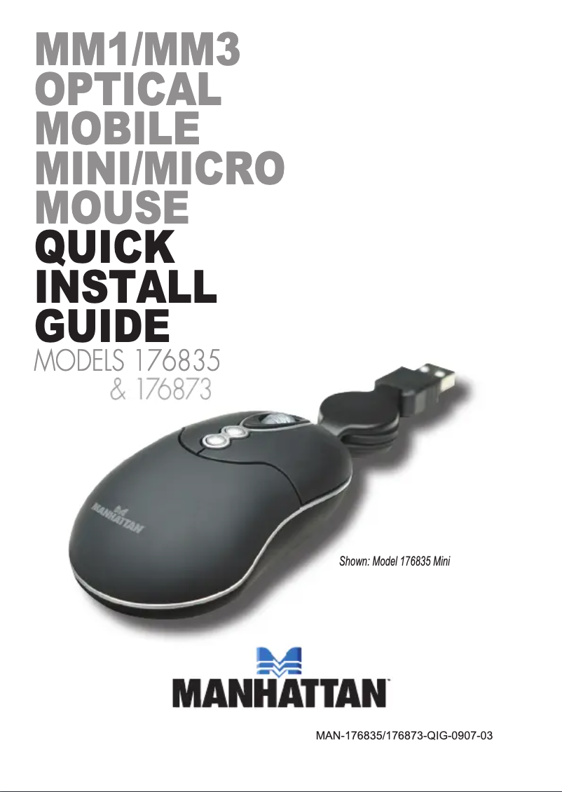 Page 1 de la notice Manuel utilisateur Manhattan MM3