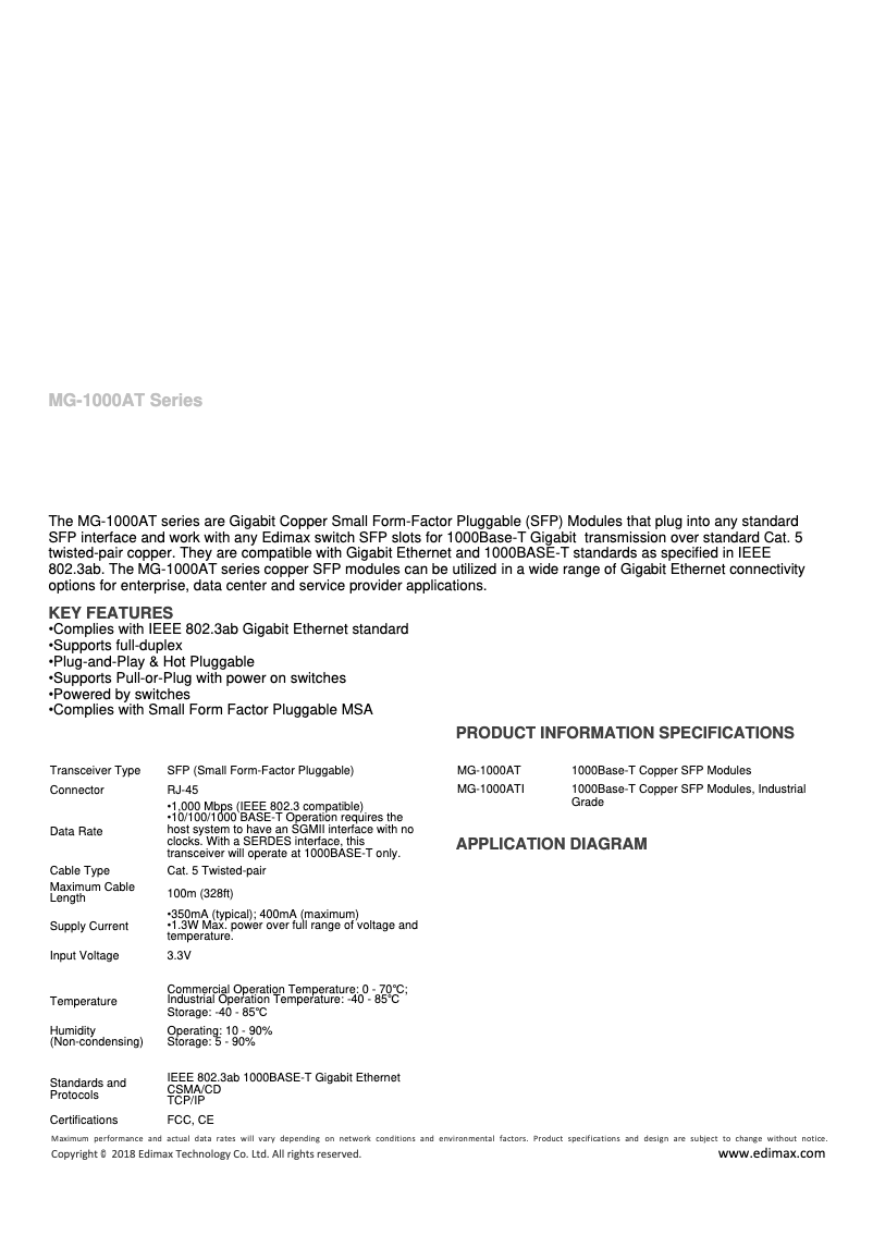 Page n°1 - Manuel utilisateur Edimax MG-1000AT