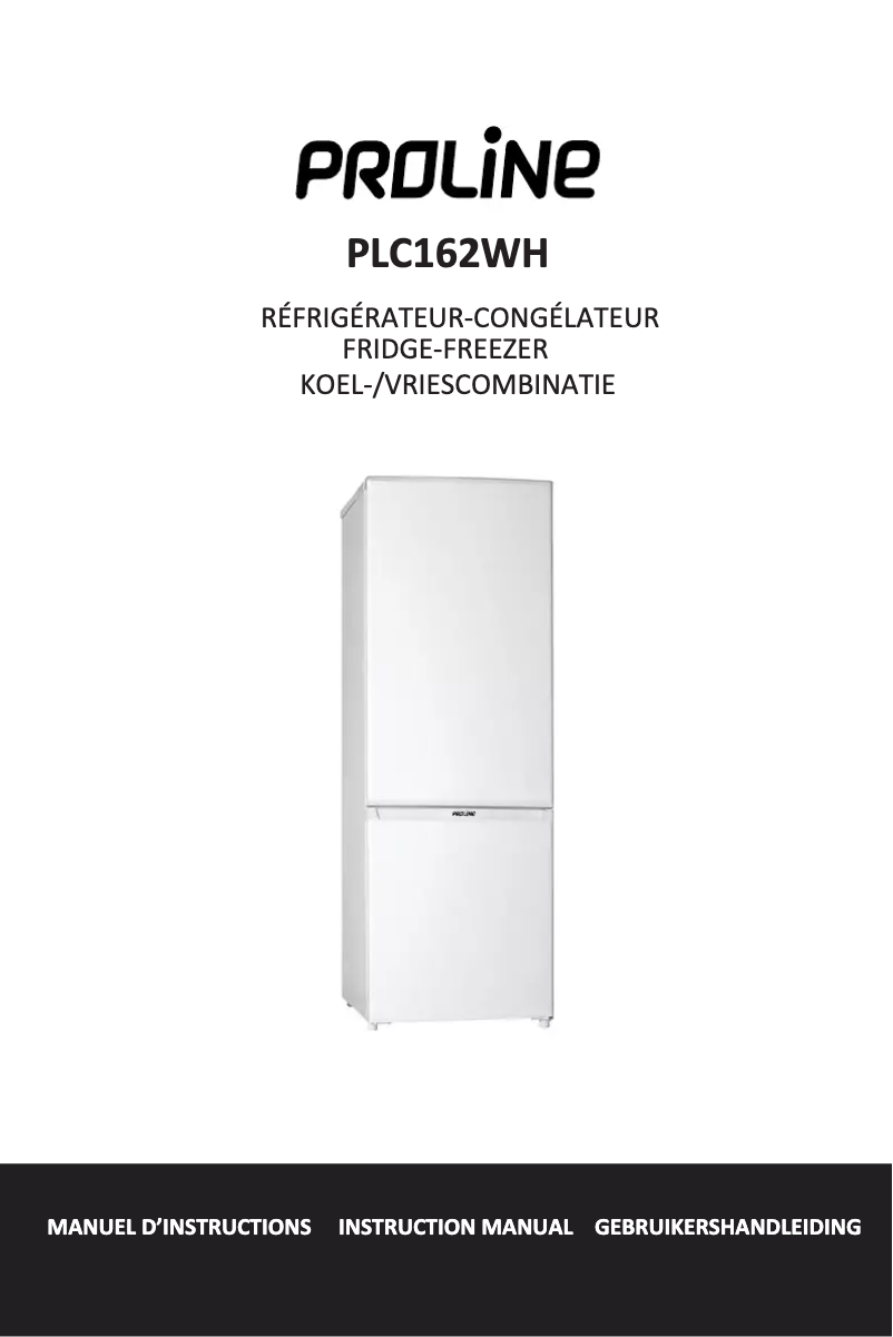 Page 1 de la notice Manuel utilisateur Proline PLC162WH