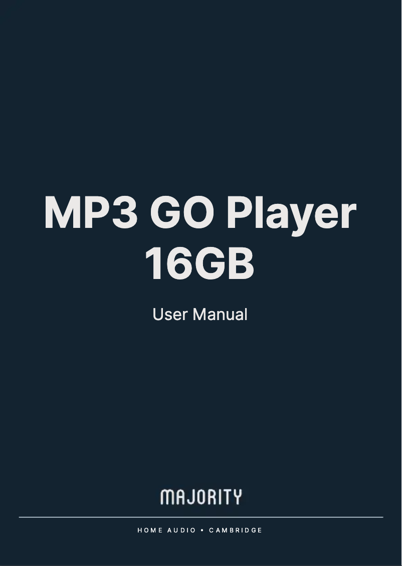 Image de la première page du manuel de l'appareil MP3 Go