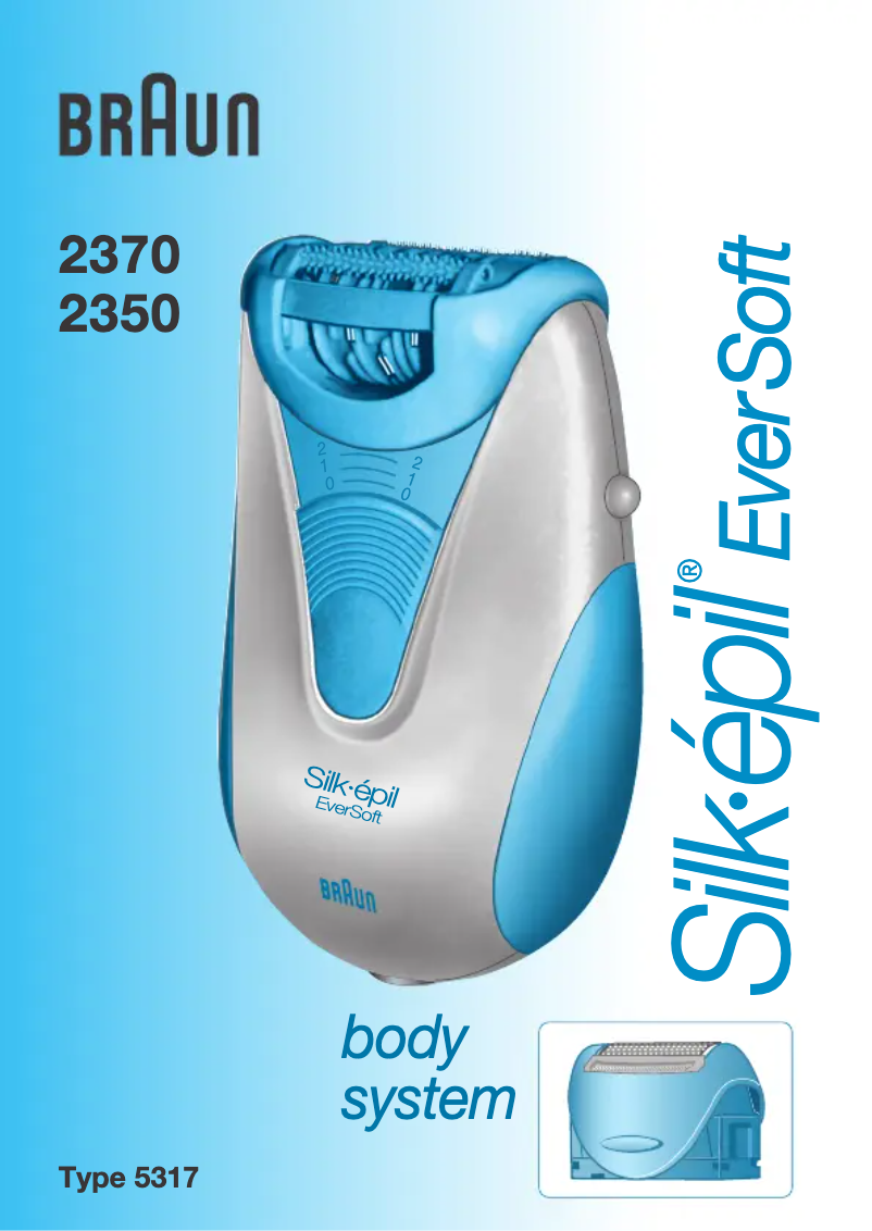 Image de la première page du manuel de l'appareil Silk-epil EverSoft 2350