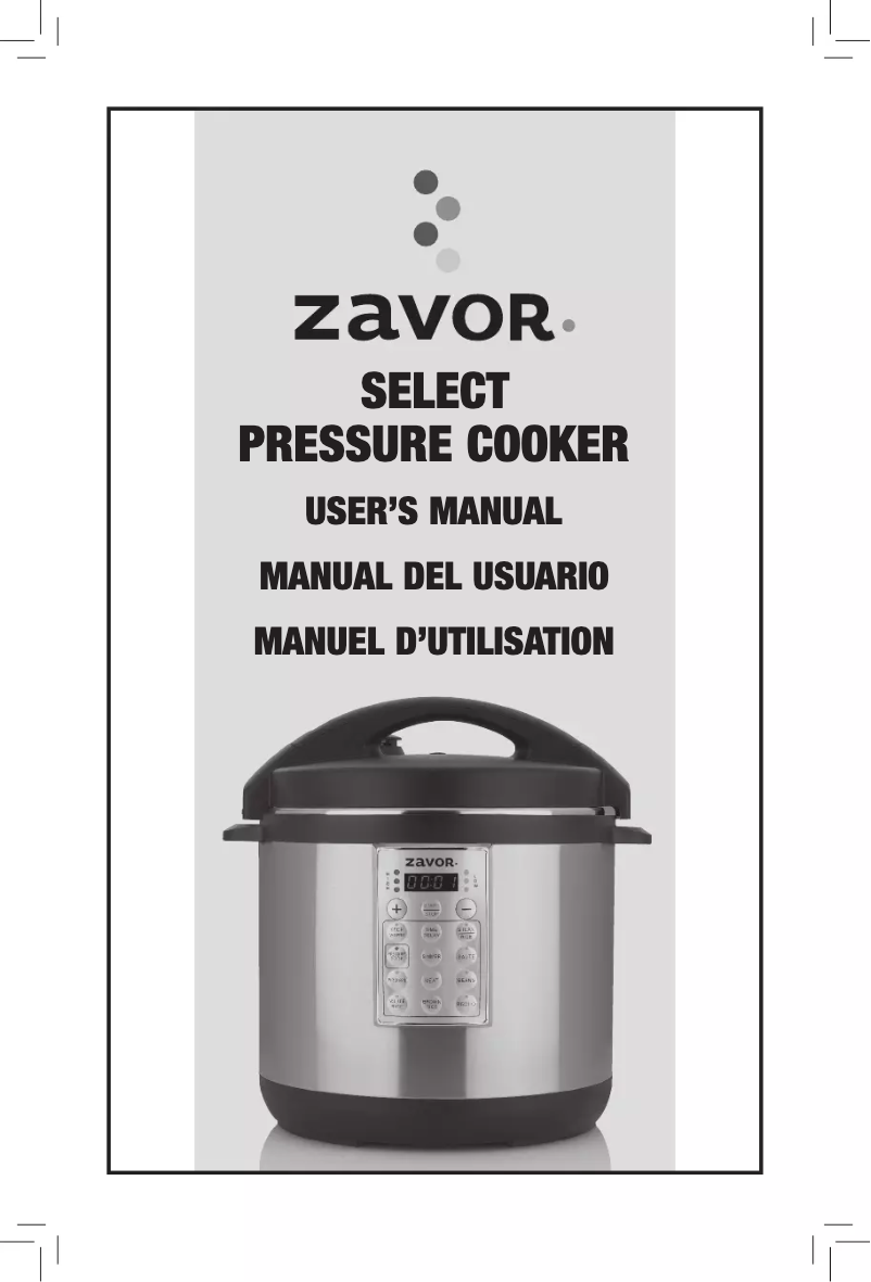 Page 1 de la notice Manuel utilisateur Zavor Select ZSESE01