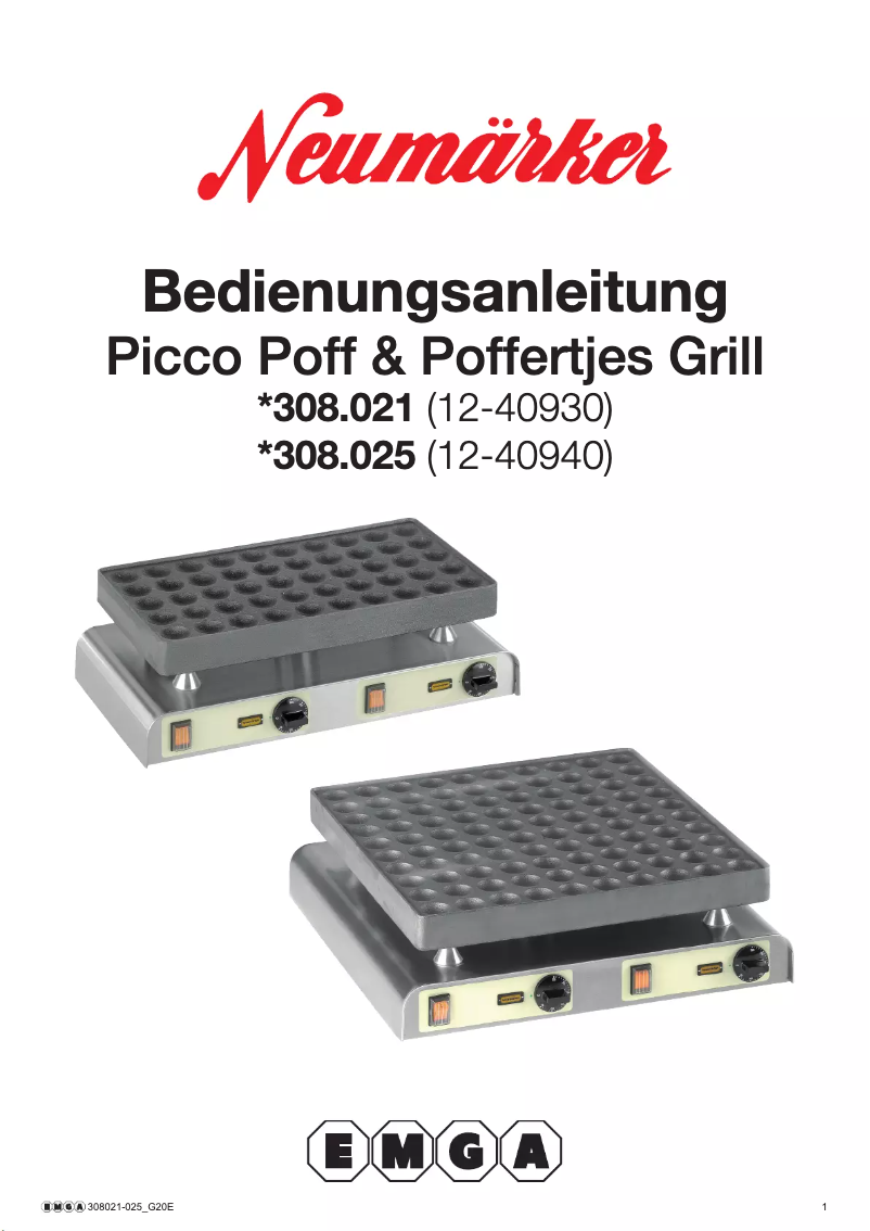 Page 1 de la notice Manuel utilisateur Neumärker 308025