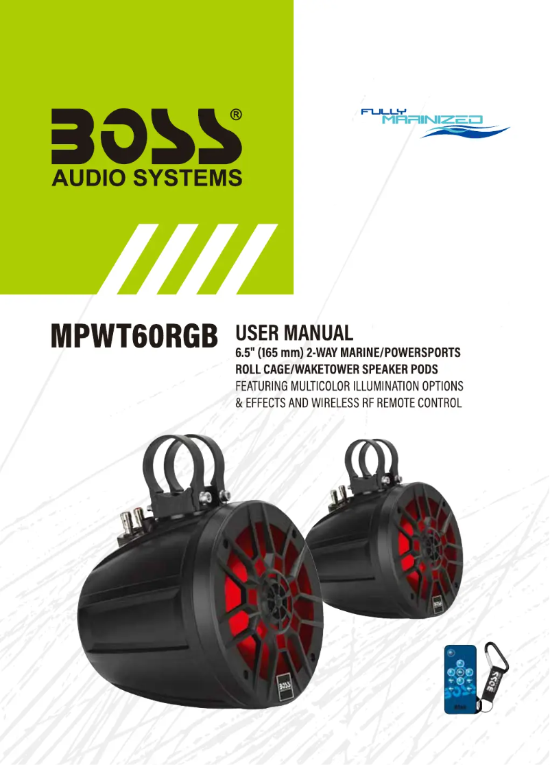 Image de la première page du manuel de l'appareil MPWT60RGB