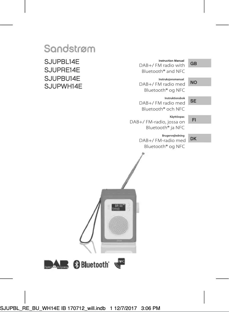 Page 1 de la notice Manuel utilisateur Sandstrøm SJUPWH14E