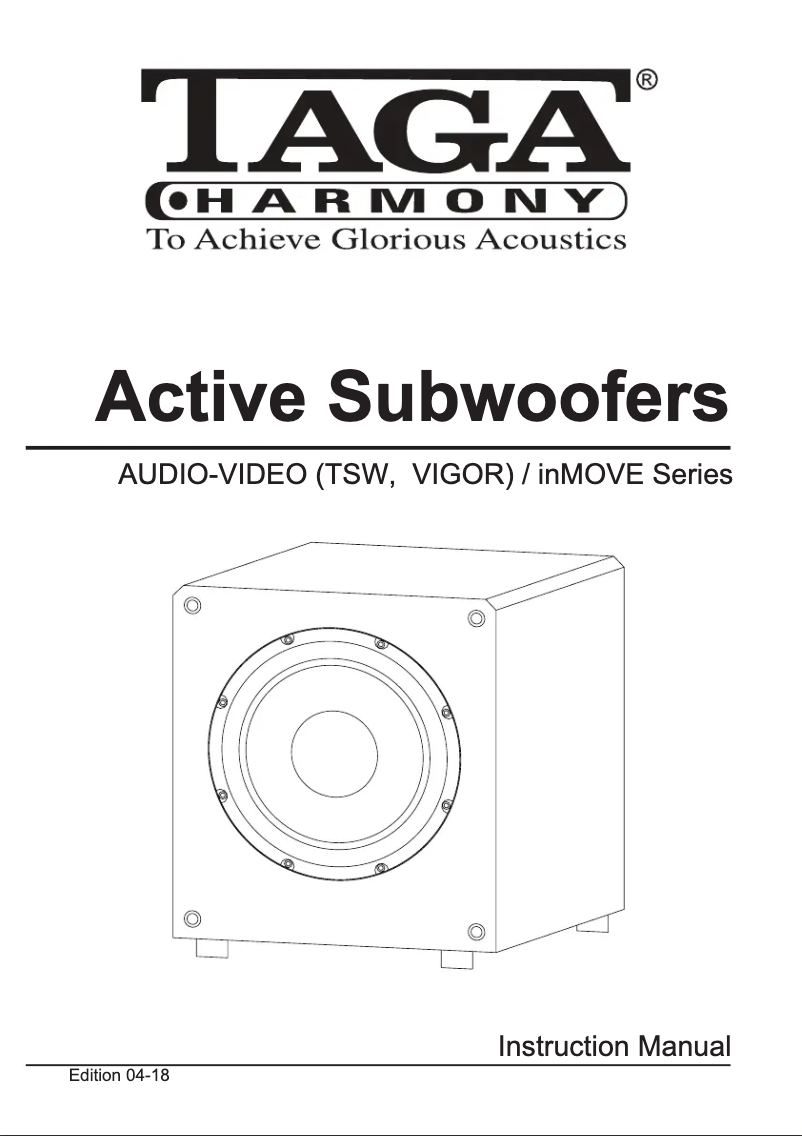 Page 1 de la notice Manuel utilisateur Taga Harmony TSW-120 v.2