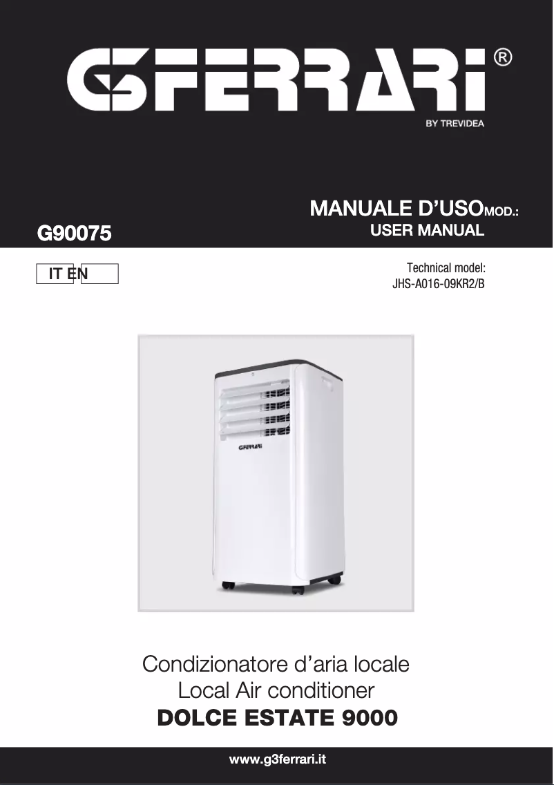Página 1 del manual Manual de usuario G3 Ferrari Dolce Estate 9000 G90075