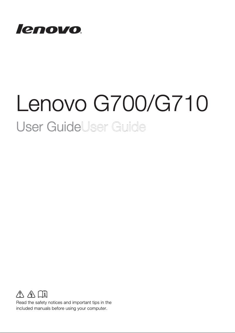 Page n°1 - Manuel utilisateur Lenovo Essential G700