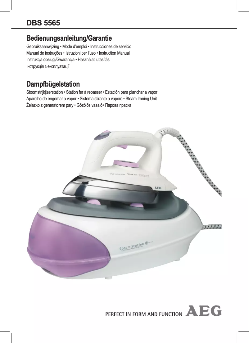 Página 1 del manual Manual de usuario AEG DBS 5565