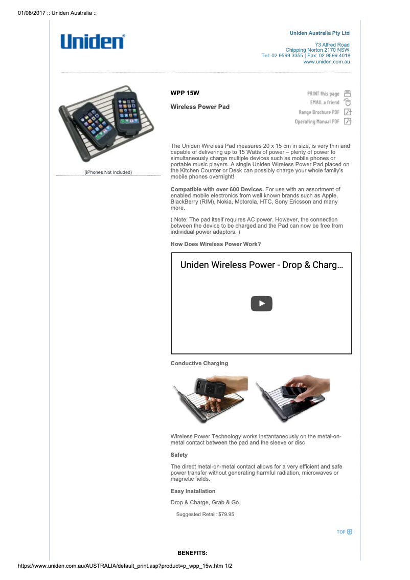 Image de la première page du manuel de l'appareil WPP 15W