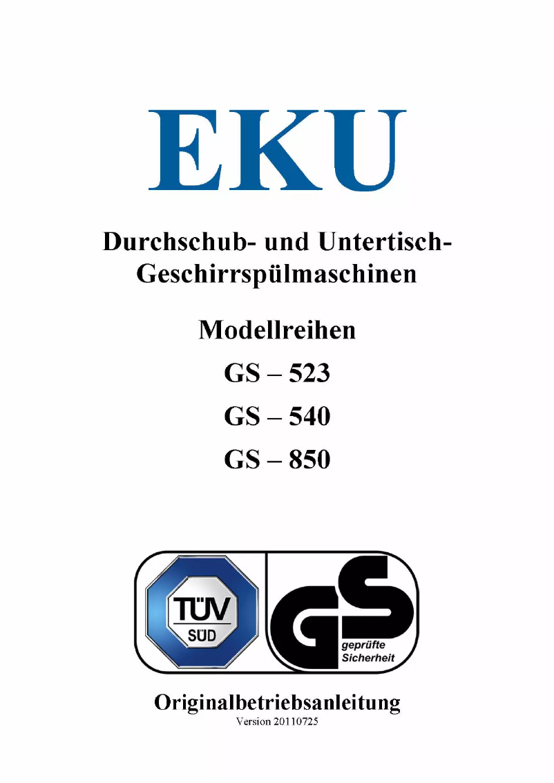 Imagen de la primera página del manual del dispositivo GS-523