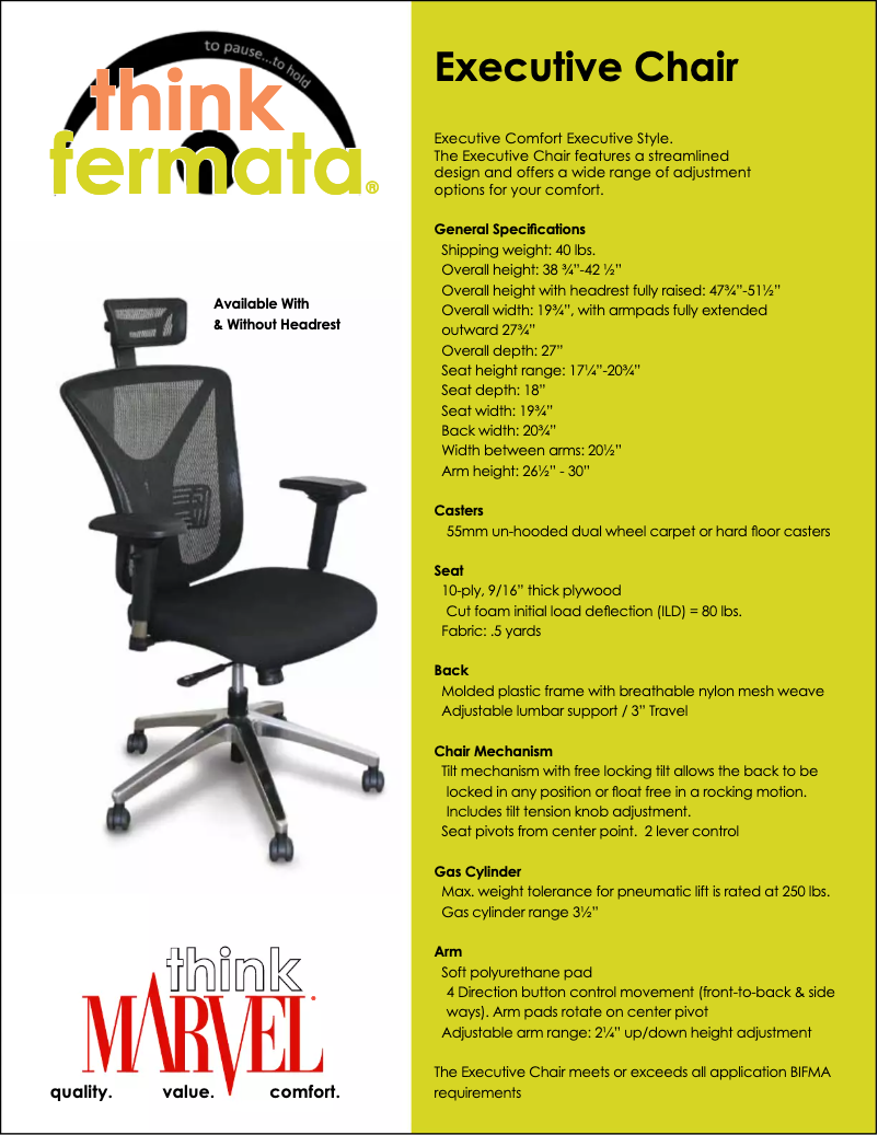 Page n°1 - Manuel utilisateur Marvel Executive Mesh WMCEXFB-H