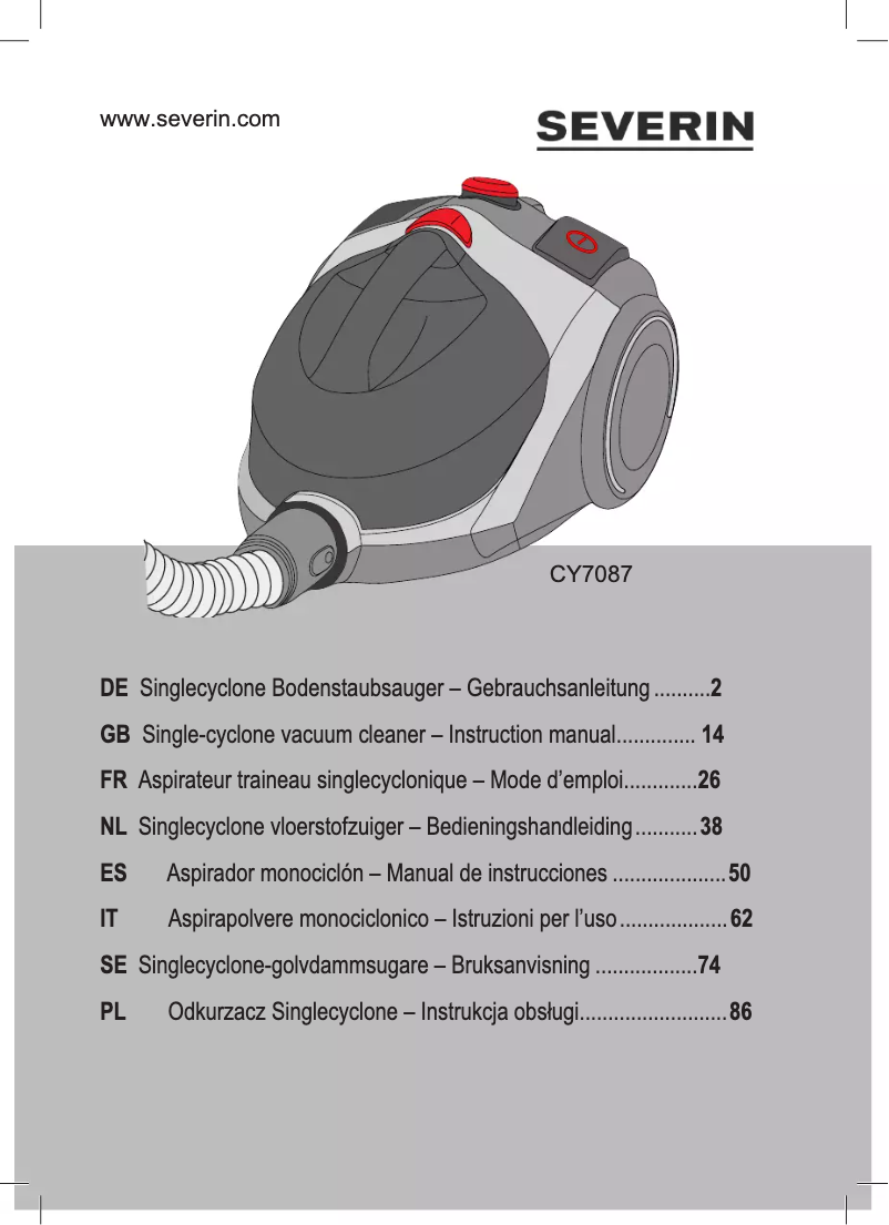 Image de la première page du manuel de l'appareil CY 7087