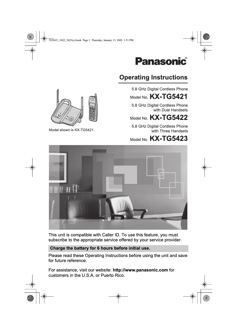 Página 1 del manual Manual de usuario Panasonic KX-TG5421