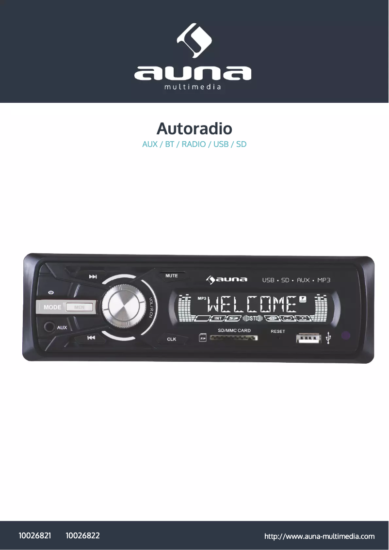 Page 1 de la notice Manuel utilisateur Auna MD-620BT