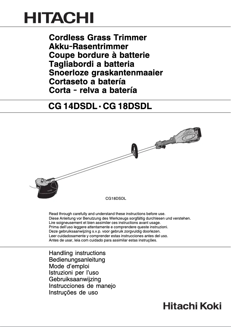 Page 1 de la notice Manuel utilisateur Hitachi CG18DSDL