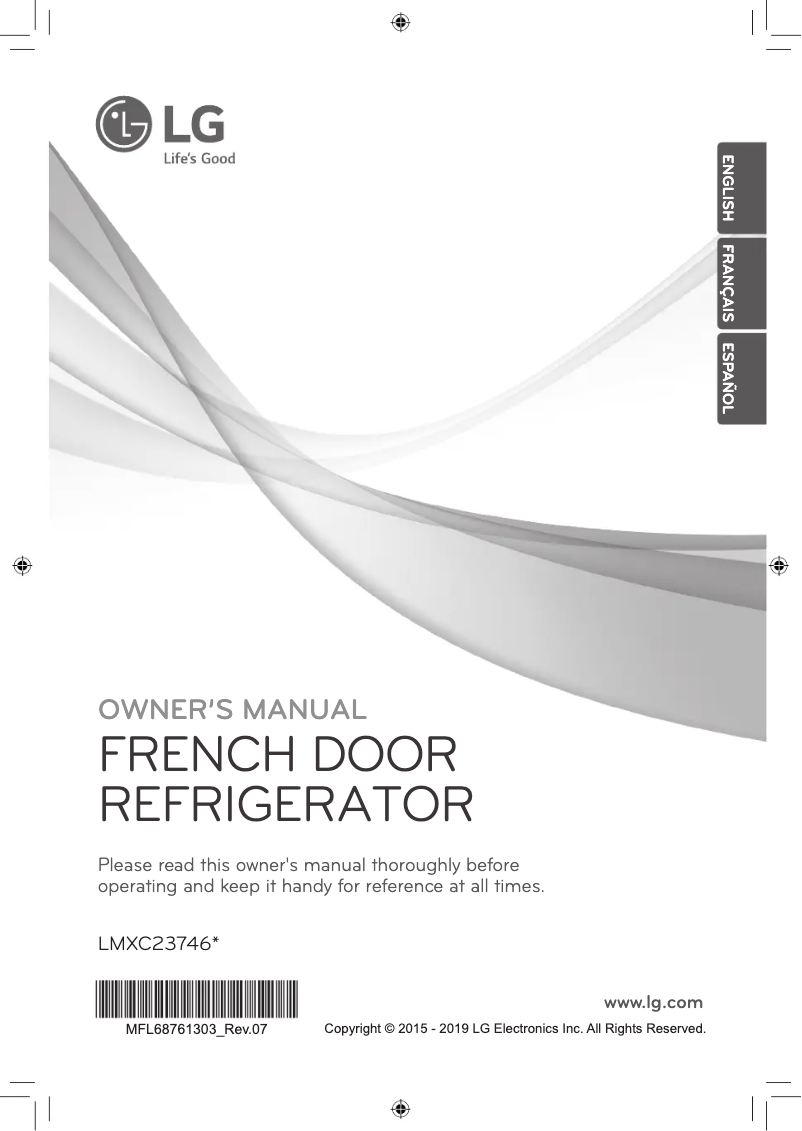 Página 1 del manual Manual de usuario LG Diamond Collection LMXC23746D