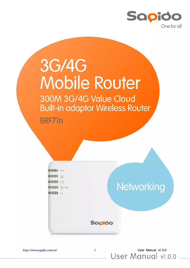 Page n°1 - Manuel utilisateur Sapido BRF71N