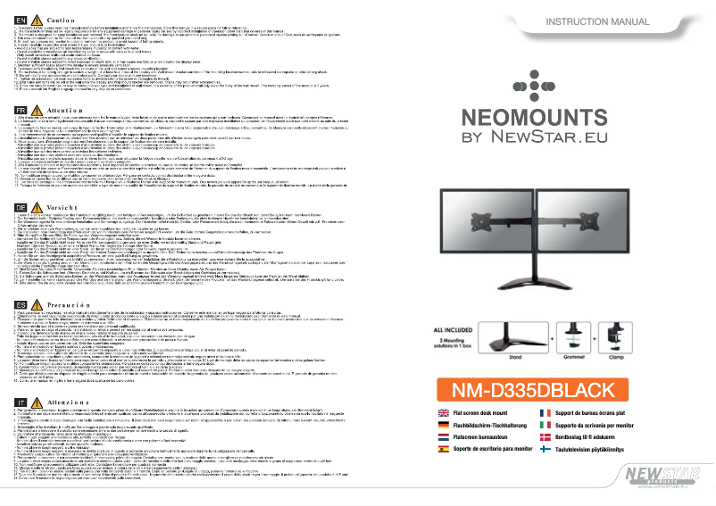 Page n°1 - Manuel utilisateur Newstar NM-D335D