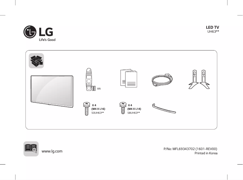 Página 1 del manual Manual de usuario LG 58UH630V