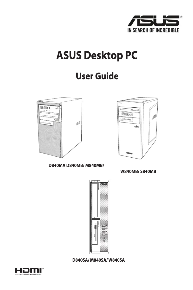 Page n°1 - Manuel utilisateur Asus M840MB
