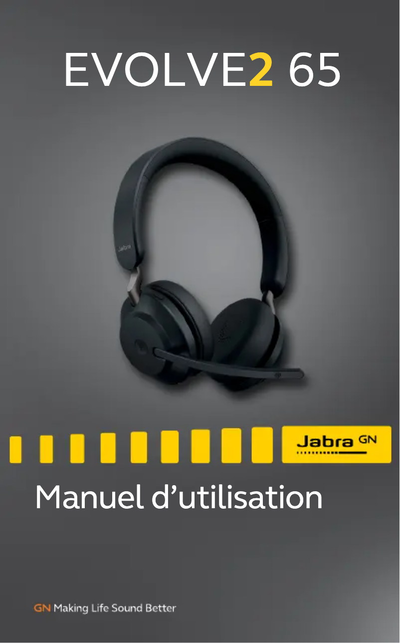 Page 1 de la notice Manuel utilisateur Jabra Evolve2 65