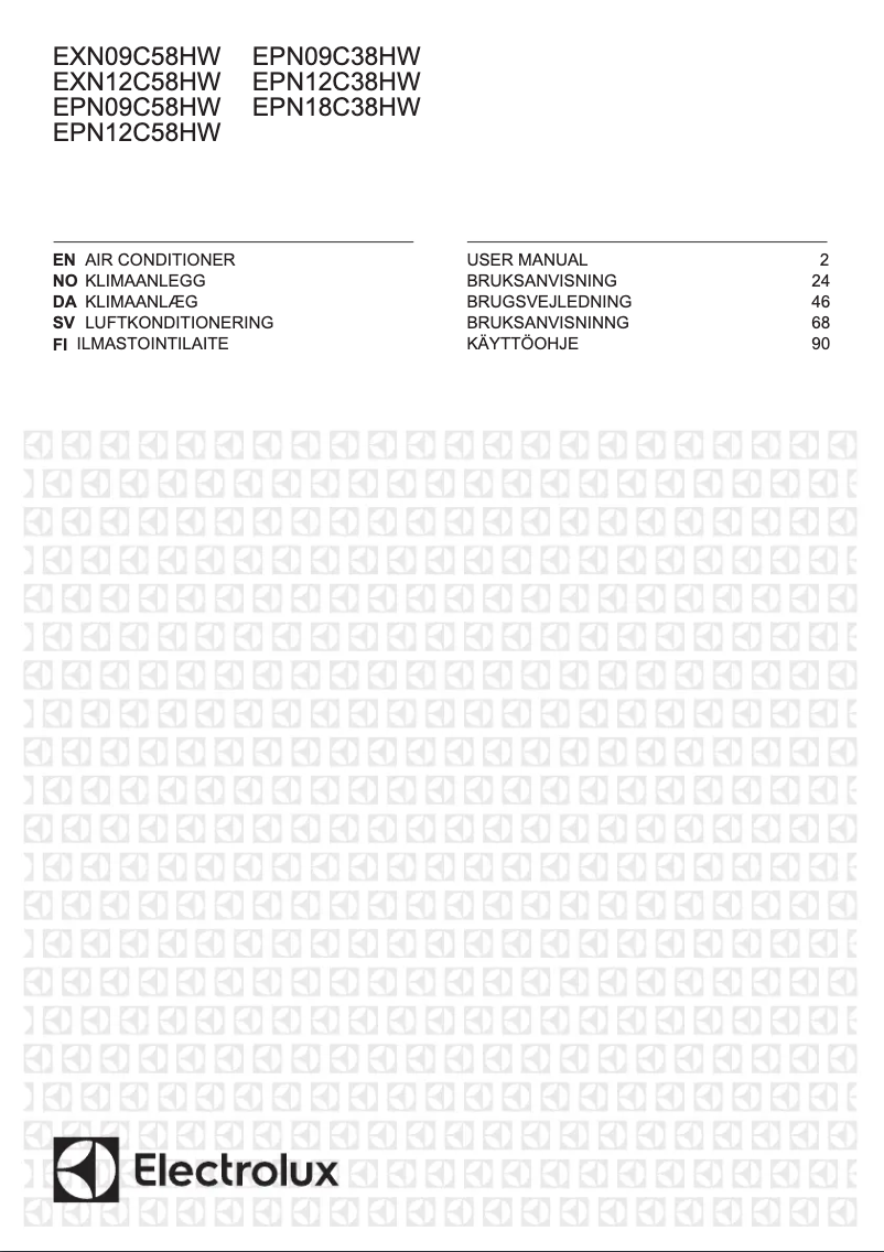 Image de la première page du manuel de l'appareil EXN12C58HWI