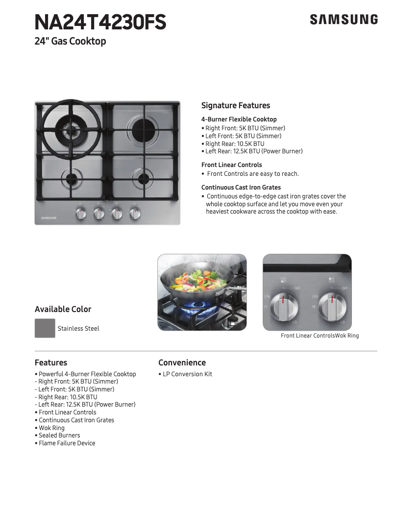Image de la première page du manuel de l'appareil NA24T4230FS