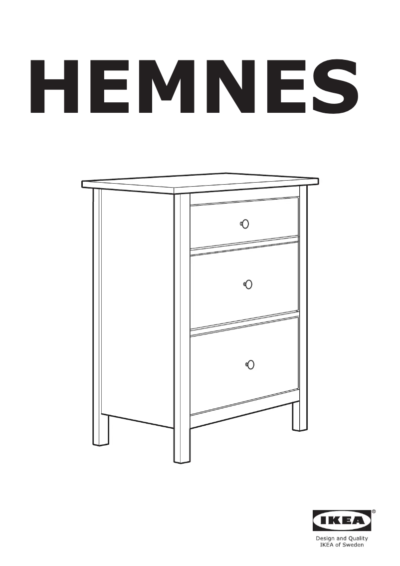 Imagen de la primera página del manual del dispositivo HEMNES 004.847.43