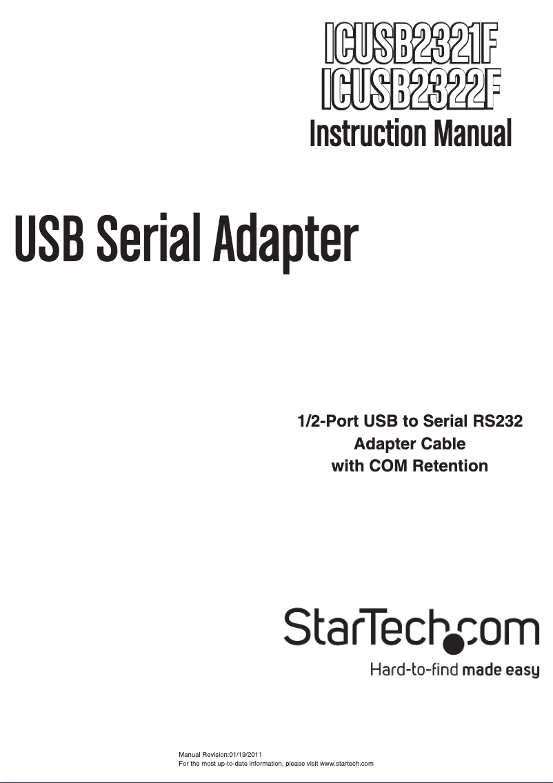 Image de la première page du manuel de l'appareil RS232