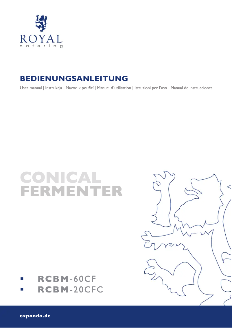 Page 1 de la notice Manuel utilisateur Royal Catering RCBM-60CF