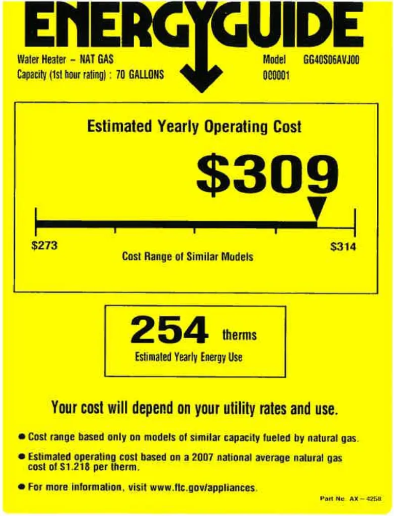 Image de la première page du manuel de l'appareil GG40S06AVJ