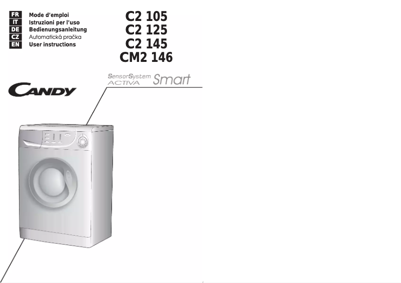 Page 1 de la notice Manuel utilisateur Candy C2 125-86S