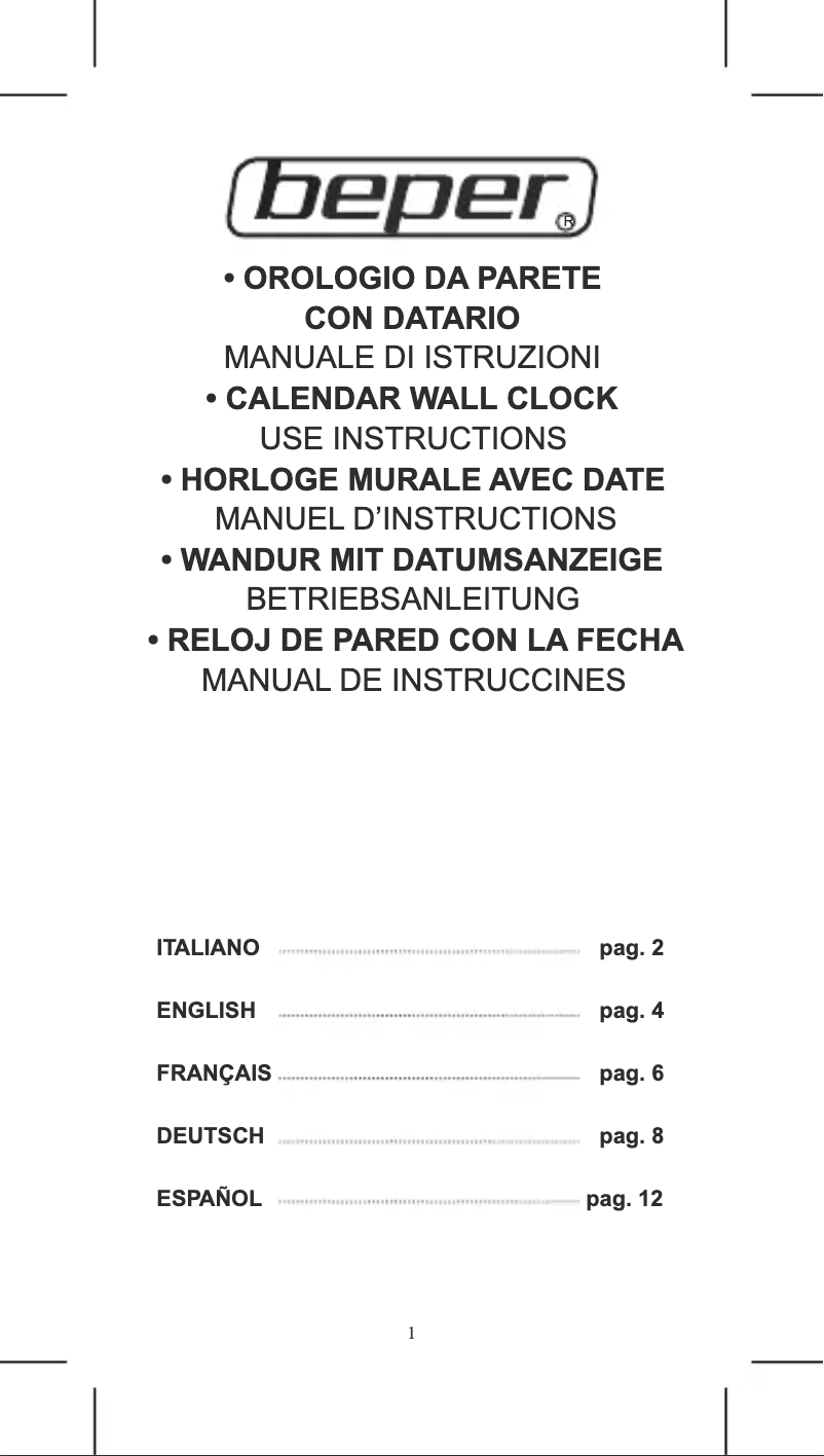Image de la première page du manuel de l'appareil 70.823