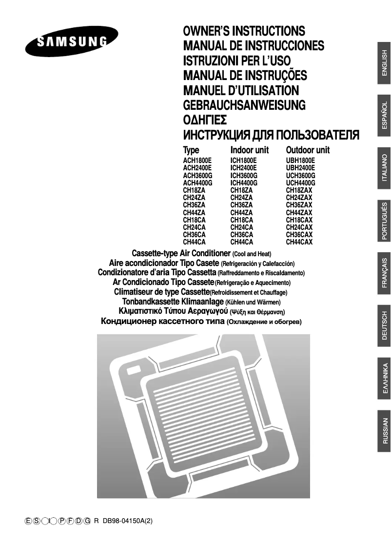 Page n°1 - Manuel utilisateur Samsung CH24CA