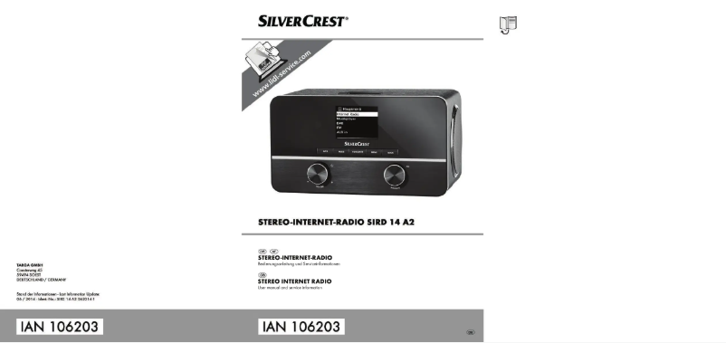 Page 1 de la notice Manuel utilisateur SilverCrest SRID 14 A2