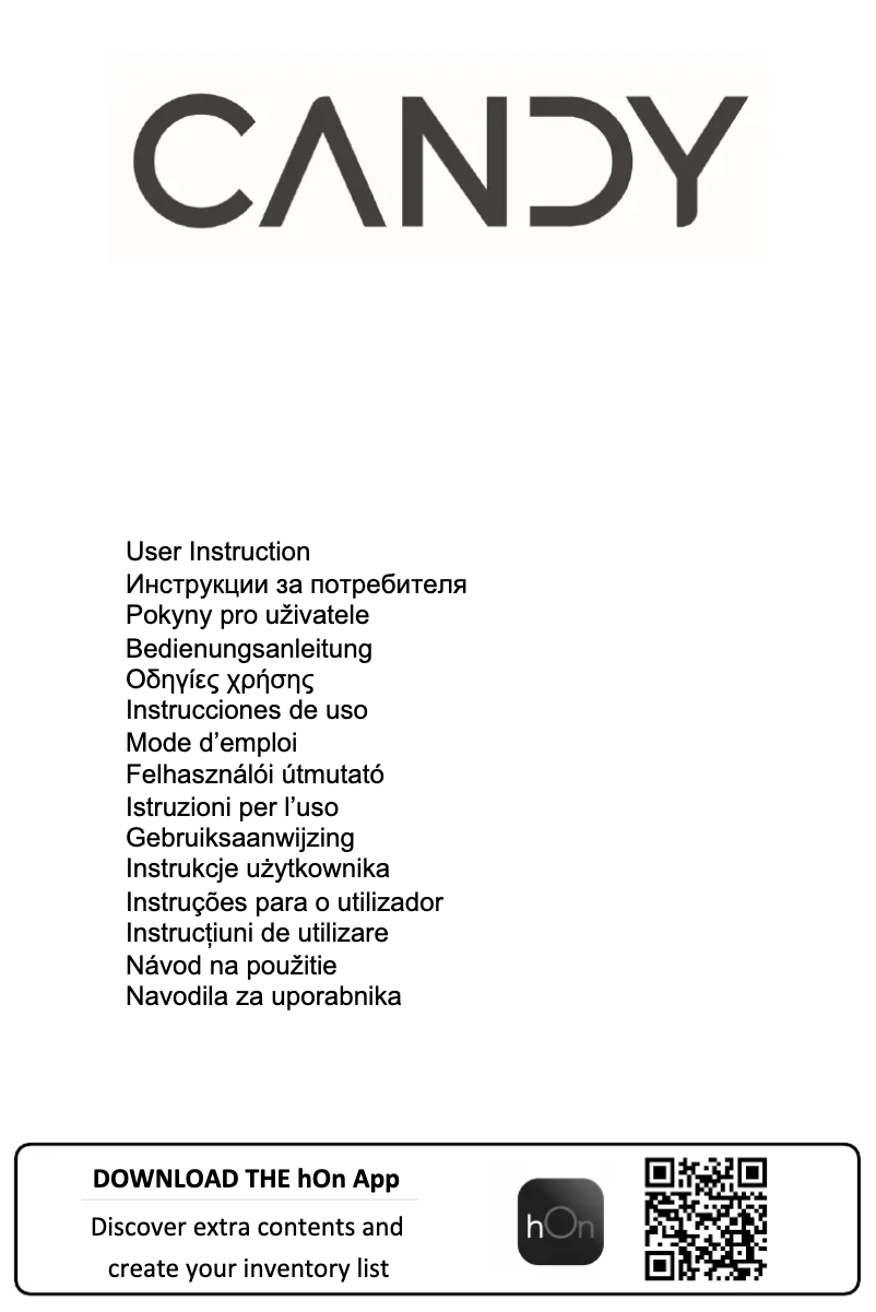 Page n°1 - Manuel utilisateur Candy CLH3S514EW