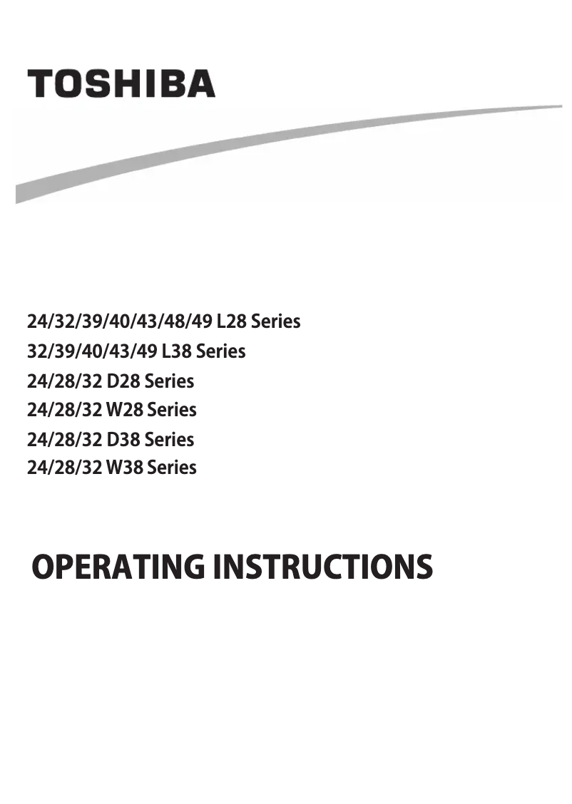 Page 1 de la notice Manuel utilisateur Toshiba 32W3063DG