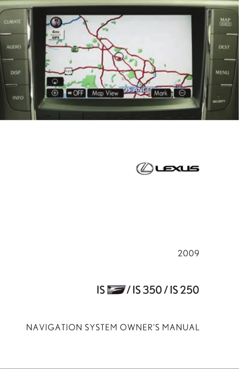 Page 1 de la notice Manuel utilisateur Lexus IS 350 (2009)