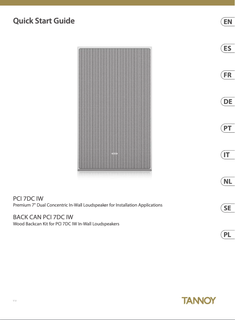 Image de la première page du manuel de l'appareil PCI 7DC IW